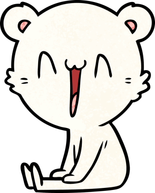 Bir insan tarafından çizilmiş kutup ayısı karikatürü