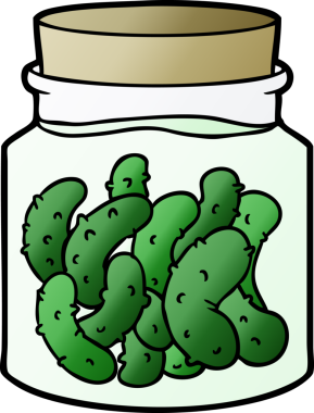 Bir insan tarafından çizilmiş turşu turşusu çizgi filmi.