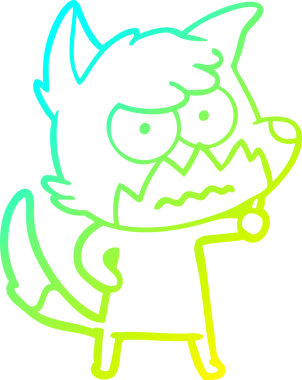 Bir insan tarafından çizilmiş bir çizgi filmin soğuk gradyan çizimi.