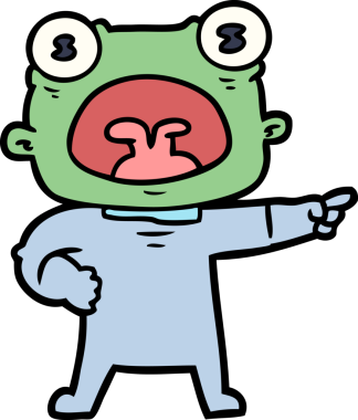 Bir insan tarafından çizilmiş garip uzaylı çığlıkları.