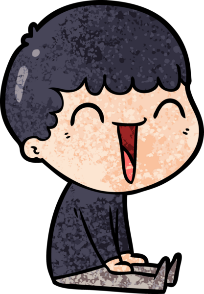 Bir insan tarafından çizilmiş mutlu bir adam.