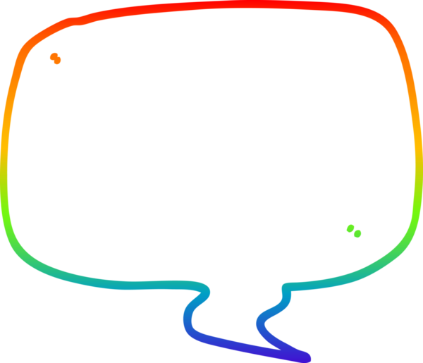 gökkuşağı gradyan çizgi çizimi bir insan tarafından çizilmiş bir karikatür konuşma balonu