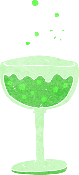 Bir insan tarafından çizilmiş ışıltılı bir kokteyl.