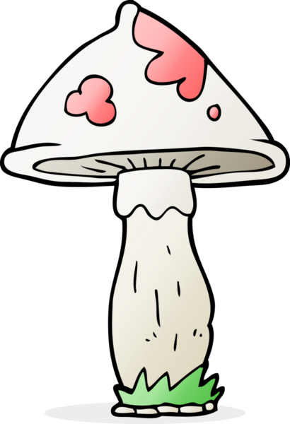 Bir insan tarafından çizilmiş serbest çizim mantarı.