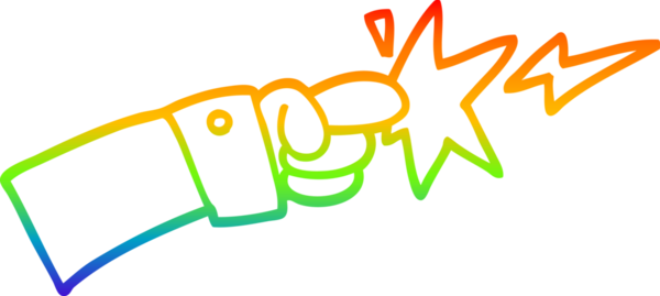 gökkuşağı gradyan çizgi çizimi bir insan tarafından çizilmiş bir el simgesi