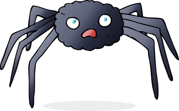 bir insan tarafından çizilmiş çizgi film örümceği