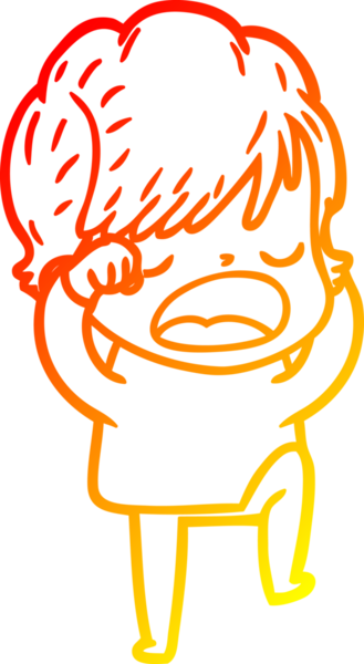 Bir insan tarafından çizilmiş bir karikatür kadın çizimi.