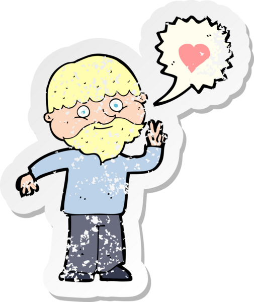 Bir insan tarafından çizilmiş aşktan bahseden bir çizgi film karakterinin gerilimli geçmiş yapıştırması.