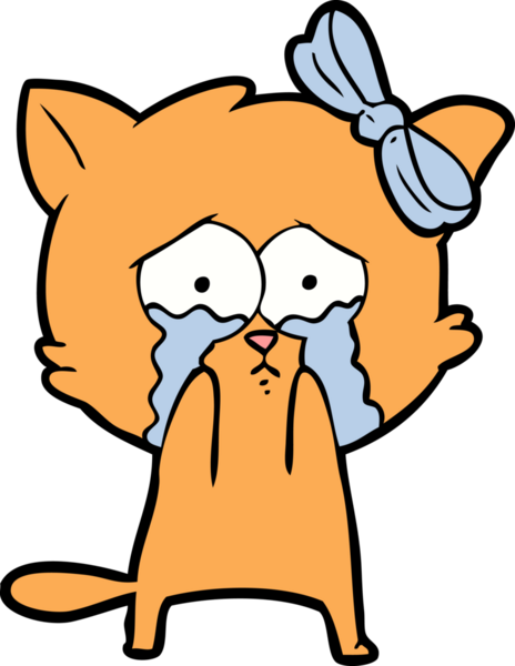 Bir insan tarafından çizilmiş çizgi film kedisi.