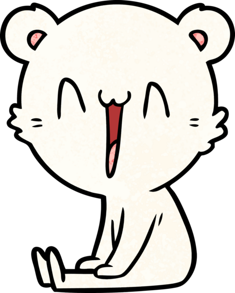 Bir insan tarafından çizilmiş kutup ayısı karikatürü