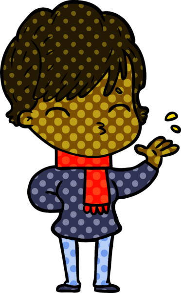 Bir insan tarafından çizilmiş bir çizgi film kadını.