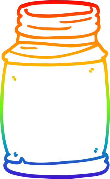 Bir insan tarafından çizilmiş bir karikatür depolama kavanozunun çizimi