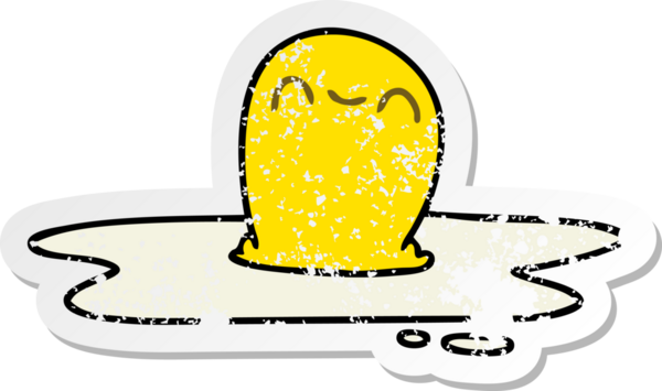 Bir insan tarafından çizilmiş garip bir el çizimi yumurta lekesi.