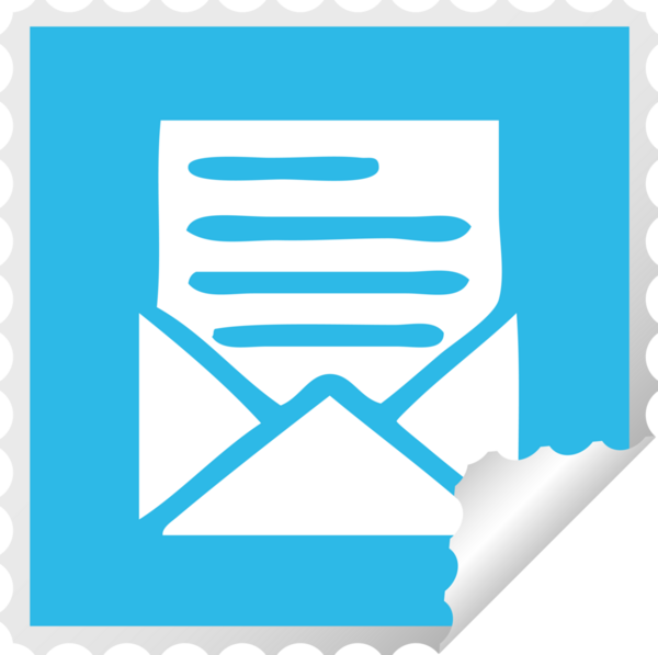 Bir insan tarafından çizilmiş bir mektup ve zarfın kabuk soyucu karikatürü