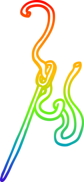 Bir insan tarafından çizilmiş karikatür iğnesinin ve ipliğin çizimi.