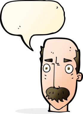 Bir insan tarafından çizilen konuşma baloncuğuyla yaşlı bir adamı sinirlendiren çizgi film.