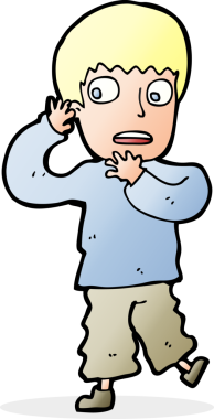 Bir insan tarafından çizilmiş korkmuş bir çocuk.