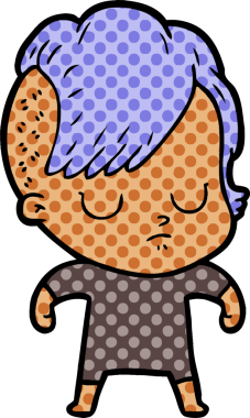 Bir insan tarafından çizilmiş karikatür kadın.