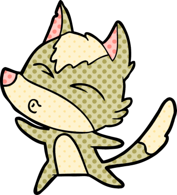 Bir insan tarafından çizilmiş kurt uluyan çizgi filmi.