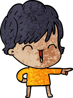 Bir insan tarafından çizilmiş gülen kadın çizgi filmi.