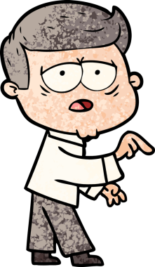 Bir insan tarafından çizilmiş yorgun bir adam.