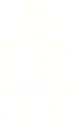 Bir insan tarafından çizilen robot tebeşiri.