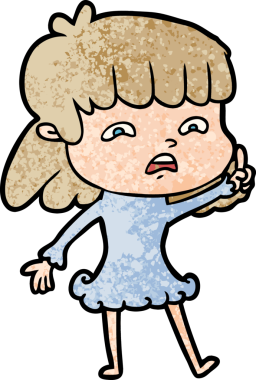 Bir insan tarafından çizilmiş endişeli bir karikatür.