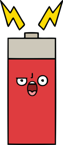 Bir insan tarafından çizilmiş güzel bir pil karikatürü.