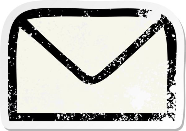 Bir insan tarafından çizilmiş şirin bir karikatür kağıdının sıkıntılı çıkartması.