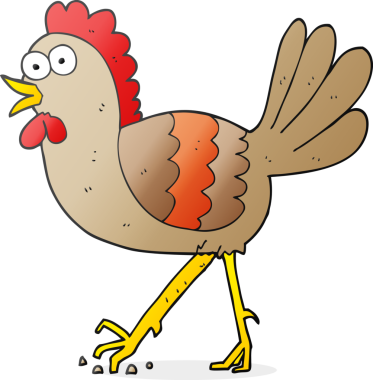 Bir insan tarafından çizilmiş serbest çizim tavuk.