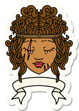 Bir insan tarafından çizilmiş barbar bir insan karakterinin çıkartması.