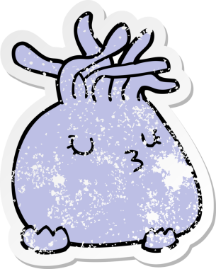 Bir insan tarafından çizilmiş karikatür deniz şakayığı.