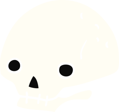 Bir insan tarafından çizilmiş düz renkli karikatür.