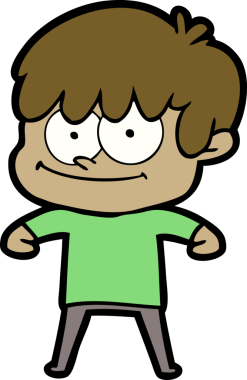 Bir insan tarafından çizilmiş mutlu çizgi film adamı.