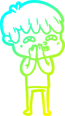 Bir insan tarafından çizilmiş soğuk gradyan çizgi çizimi.