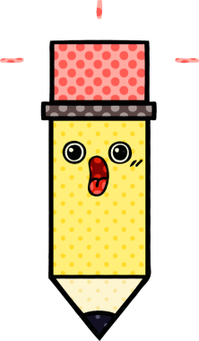 bir insan tarafından çizilmiş bir kalemin karikatürü.