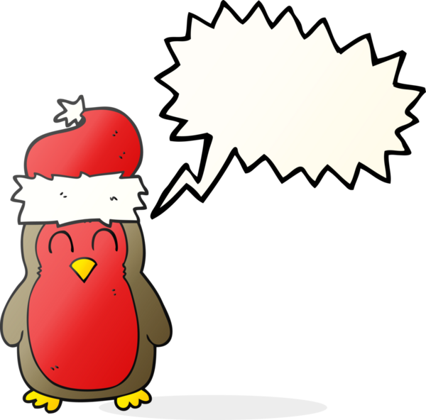 Bir insan tarafından çizilmiş serbest konuşma balonu karikatürü Noel ardılı.