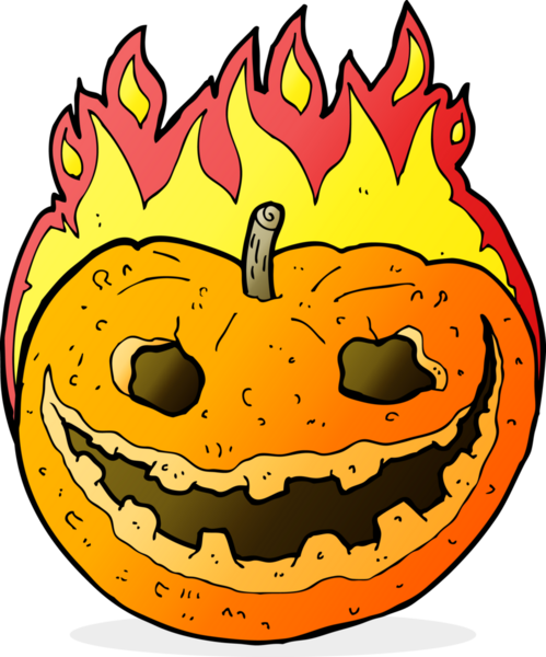 Bir insan tarafından çizilmiş ürkütücü balkabağı.