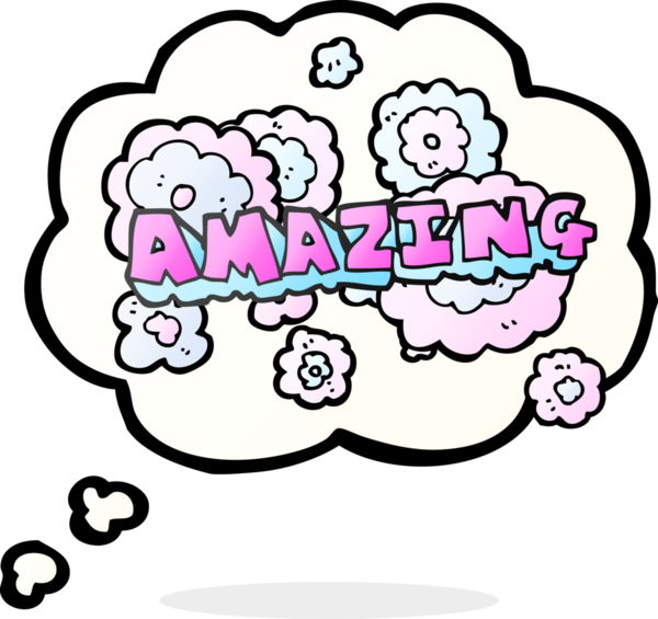 Serbest çizim düşünce balonu karikatürü Bir insan tarafından çizilmiş inanılmaz bir kelime