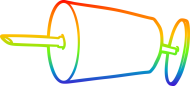 Bir insan tarafından çizilmiş karikatür tıbbi şırınganın çizimi