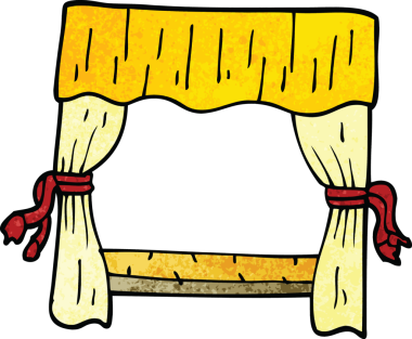 Bir insan tarafından çizilmiş perdeli karalama penceresi.