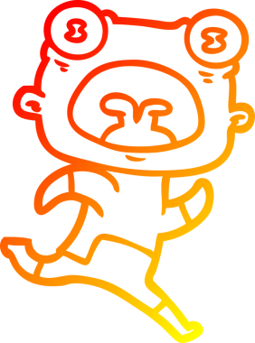 Bir insan tarafından çizilmiş garip bir uzaylının sıcak çizgi çizimi.