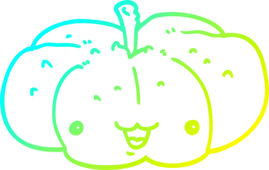 Bir insan tarafından çizilmiş bir çizgi balkabağı çizimi.