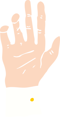 Bir insan tarafından çizilen düz renk çizimi