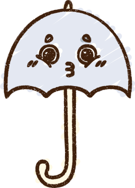 Bir insan tarafından çizilen Şemsiye Tebeşiri