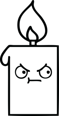 Bir insan tarafından çizilmiş mum çizimi.