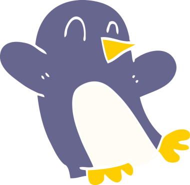 Bir insan tarafından çizilmiş bir karalama Noel pengueni.