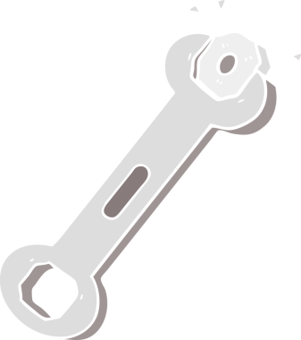 Bir insan tarafından çizilmiş düz renk çizgi film anahtarı.