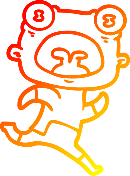 Bir insan tarafından çizilmiş garip bir uzaylının sıcak çizgi çizimi.