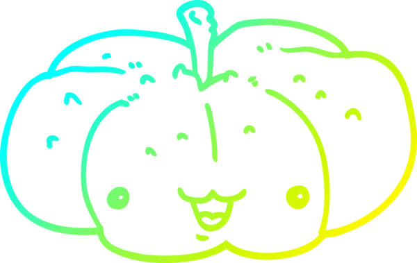 Bir insan tarafından çizilmiş bir çizgi balkabağı çizimi.